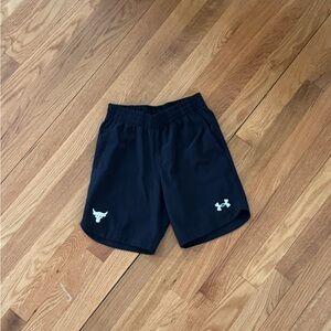 Under Armour Black Athletic Shorts with Elastic Waistband
